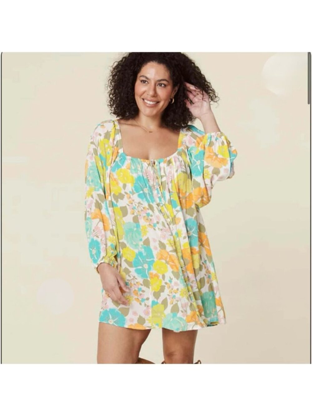 NWT Spell Lemonade Floral Mini Dress in XS - Picture 4 of 7